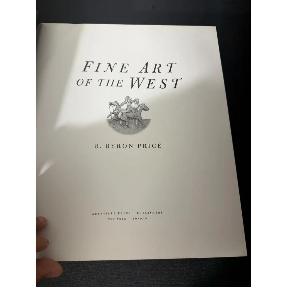 Abbeville Press Fine Art of the West‎ Book OS Black EUC B. Byron Price 1st Ed